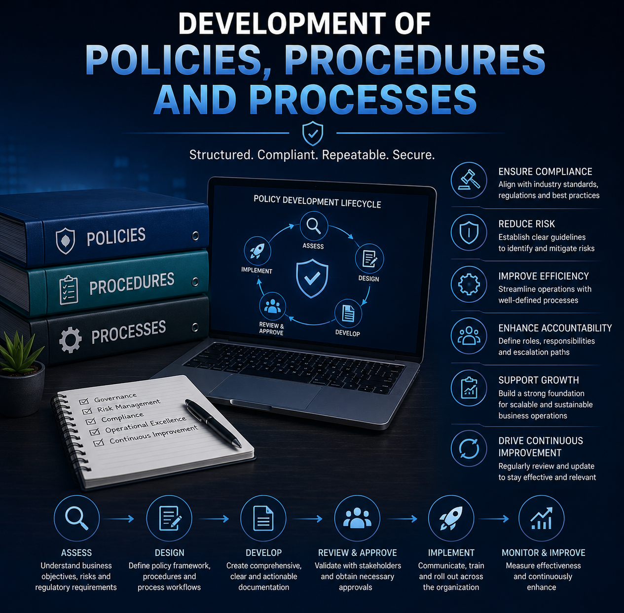 development of policies and procedures